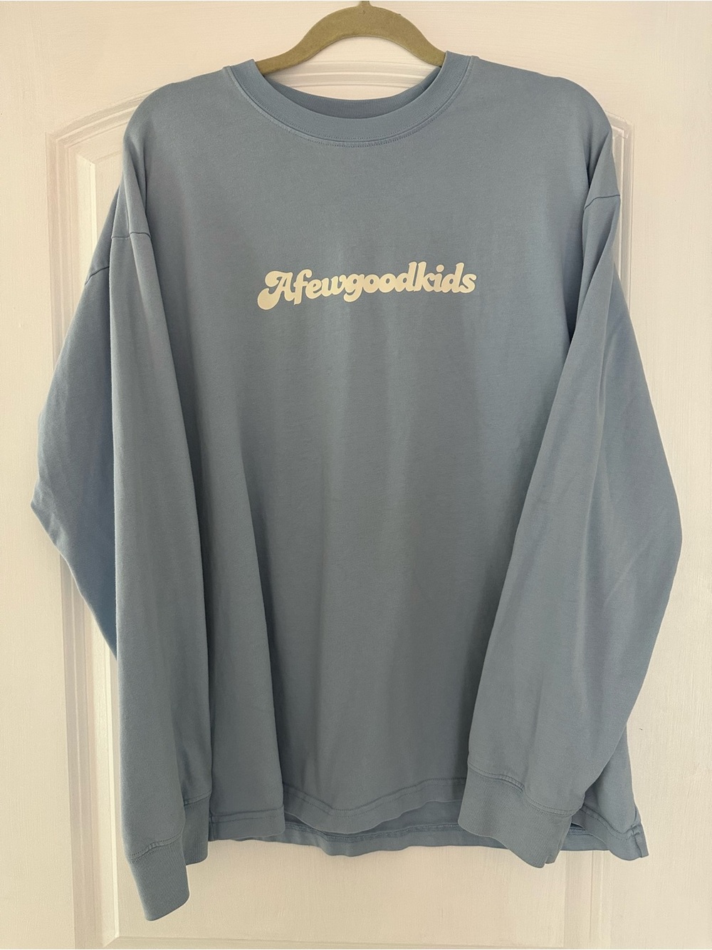 A Few Good Kids Light Blue Long Sleeve Cotton Shirt Mens Size Large